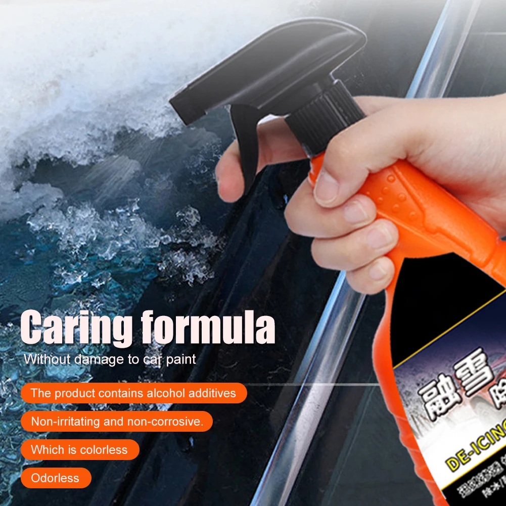 

500ml Car Window Ice Remover Spray Winter Snow Melting Agent Windshield Glass Deicing Remove Clean car care accessories