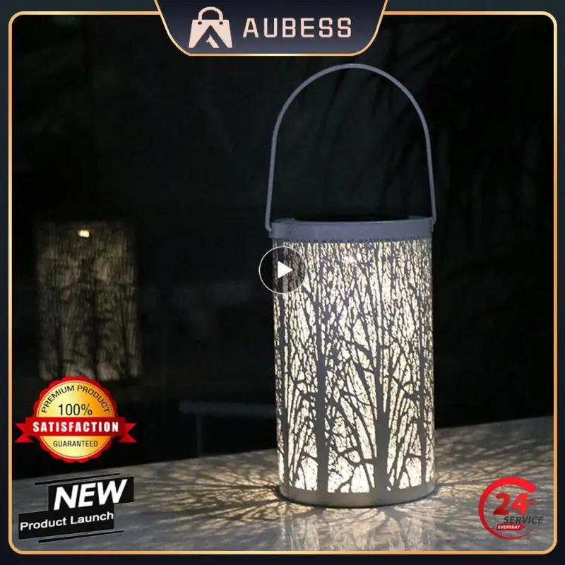 

Solar White Iron Lantern Retro Portable Solar Lantern Ornament Solar Courtyard Decorative Lamps Led Solar Lantern Light Unique