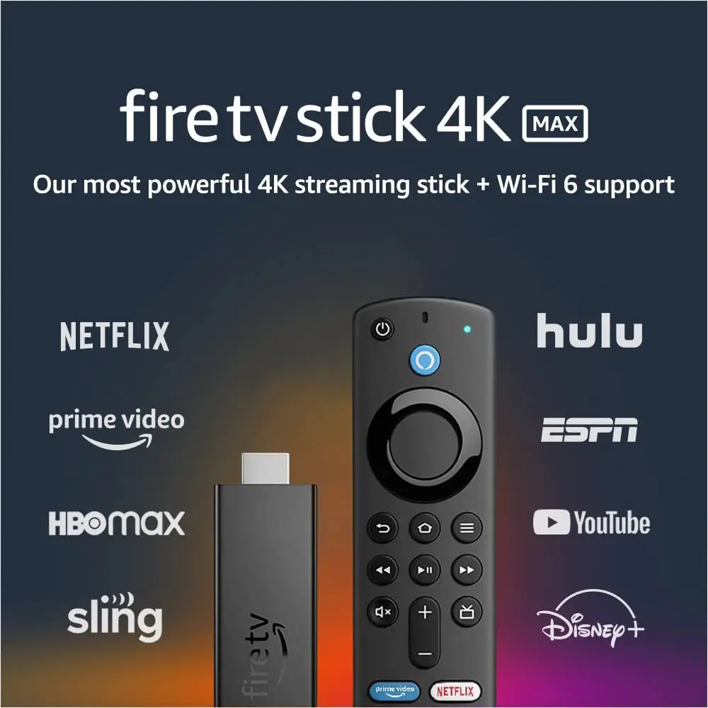 Fire TV Stick 4K Max, Control remoto inteligente por voz, Bluetooth, dispositivo Alexa, el más vendido