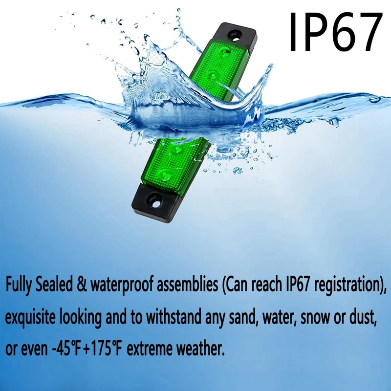 10X светодиодные фонари Rock полосные огни колодезные водонепроницаемые 6