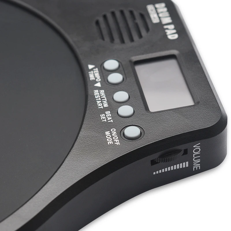 Цифровая практическая драм-пад ENO с метрономом 3 в 1 для барабанщика черный метроном электронное упражнение.