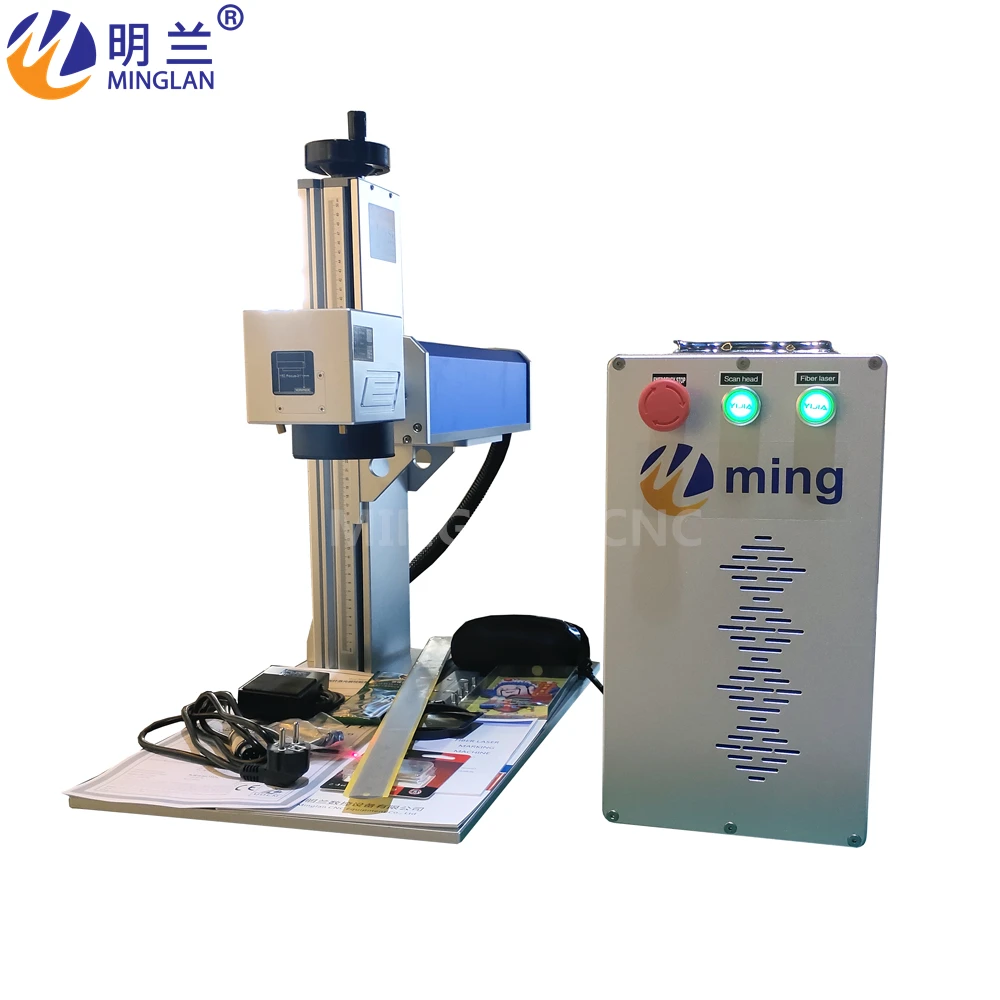 

20W-60W Portable Fiber Laser Marking Machine Use Raycus QB Fiber Laser Source and JCZ Control Card SG7110 Gavo Head