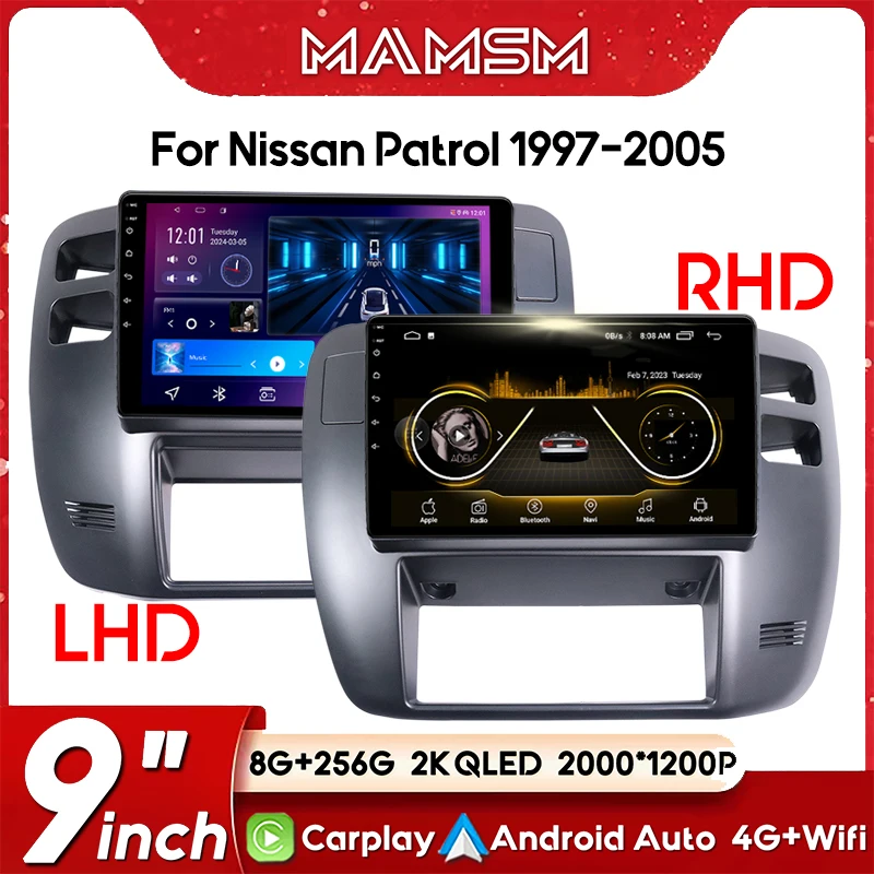 Автомобильный радиоприемник для Nissan Patrol V5 Y61 2002-2004 навигация GPS Android Auto Carplay стерео