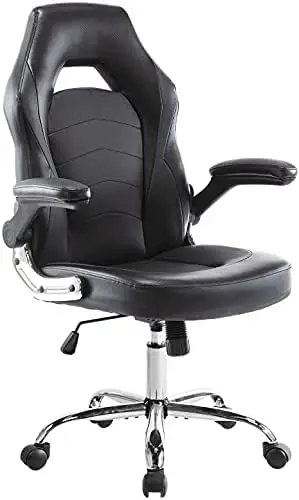 

Chair, Racing Style Bonded Leather Gamer Chair, Ergonomic Office Chair Computer Desk Executive Chair with Adjustable Height &amp