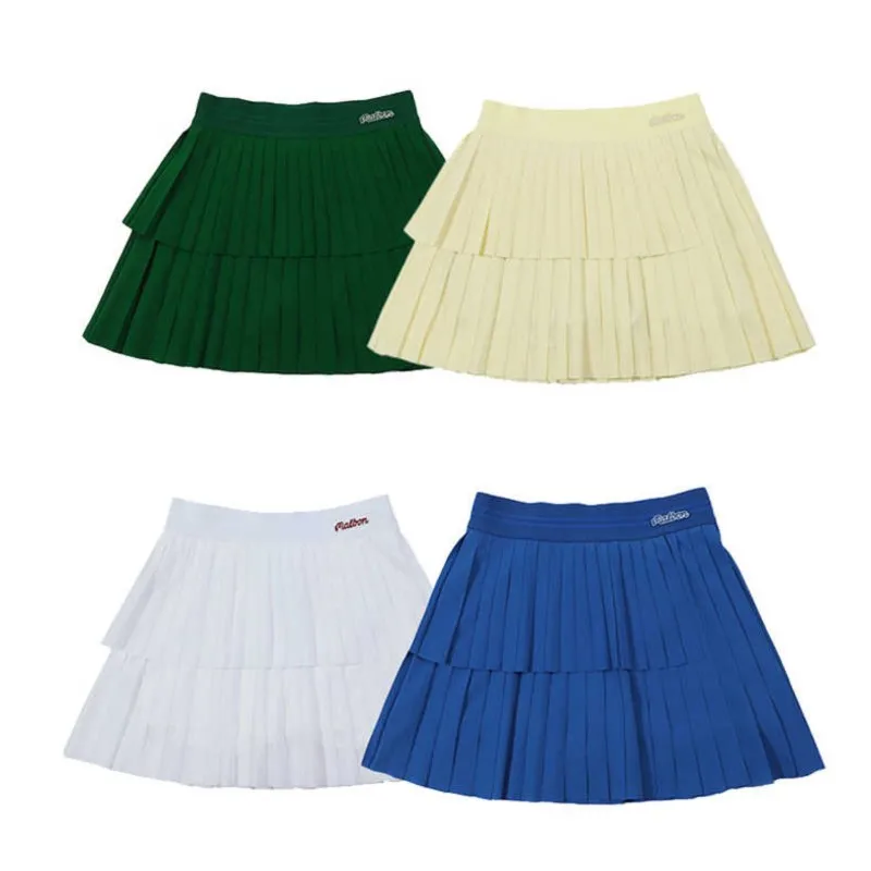【Advance Sale】Golf ladies pleated skirt A-line Korean striped pleated skirt with shorts and skirt