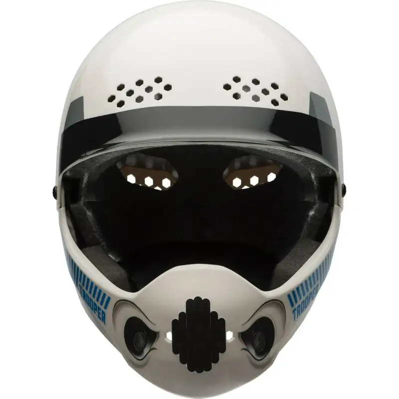 

Free shipping Full-Face Storm Trooper Bike Helmet w/ Chinbar, White
