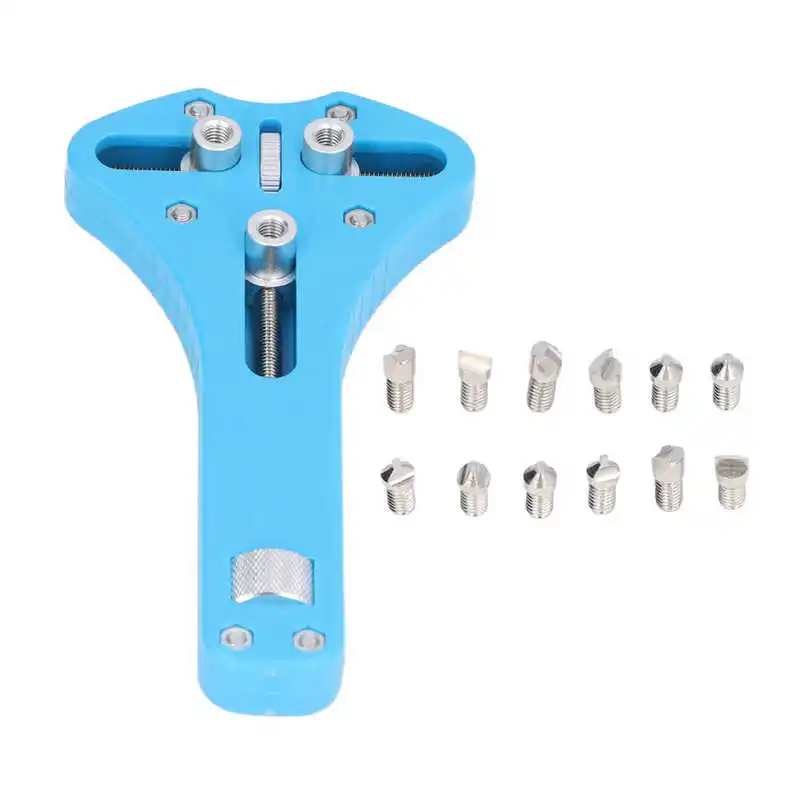 

Hand Tool Set 13 Pcs Watch Repair Tools Sky Blue Steel Wear Resistant Anti Slip 3 Points Open Watch Back Remover Repair Tool