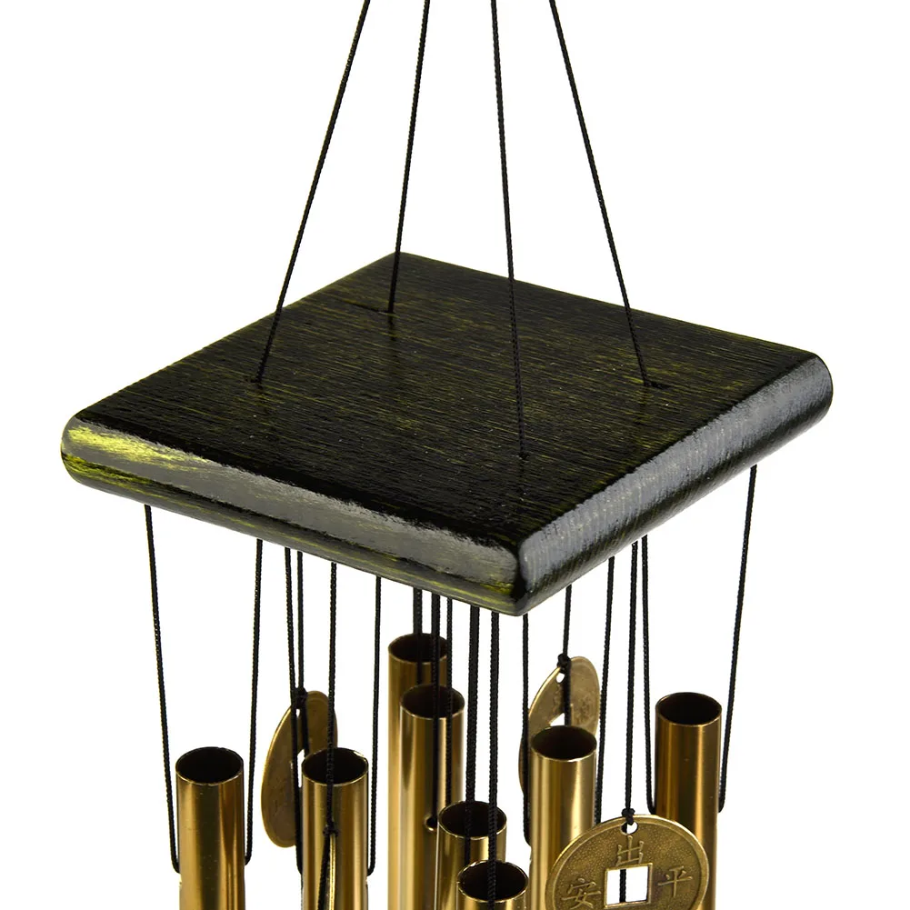 

Copper Money Wind Chimes Bells Metal Tubes Outdoor Yard Balcony Garden Home Decoration Symbol Of Good Luck Bless