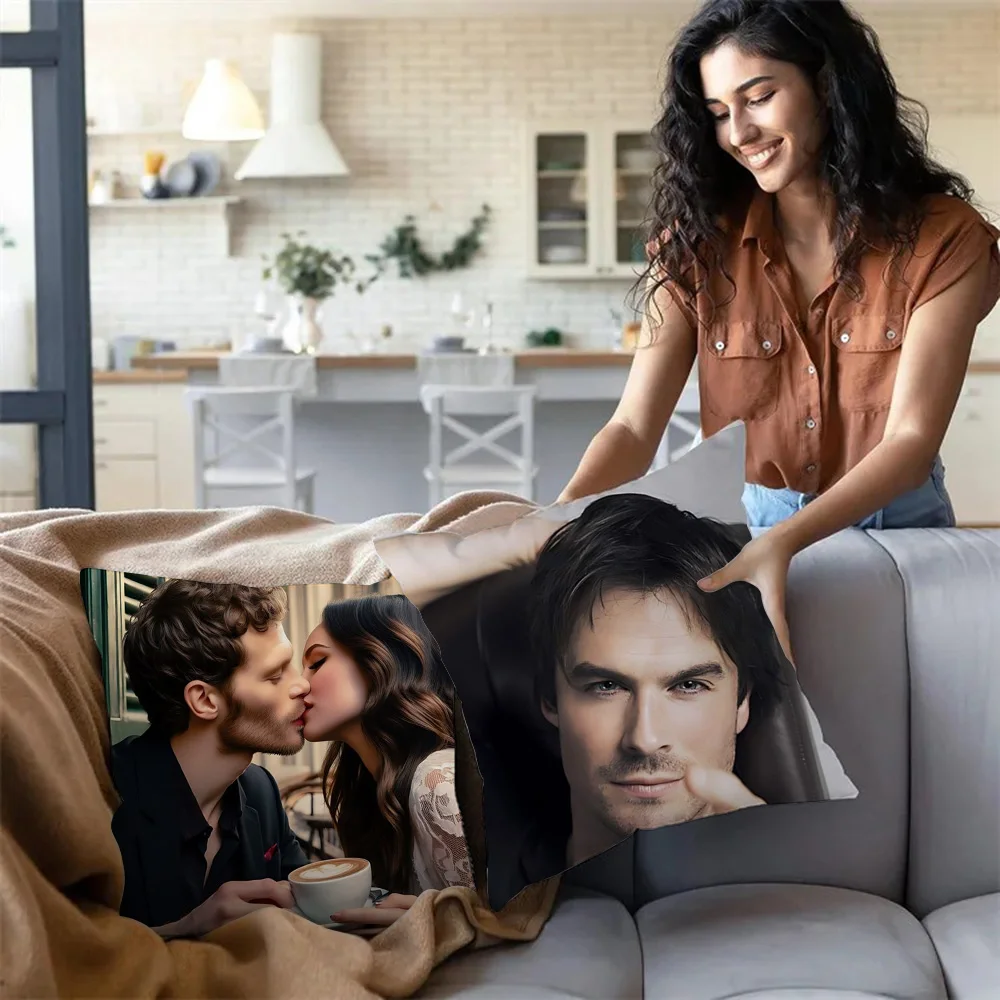 Чехол для подушки Ian Somerhalder Joseph Morgan Potrait The Vampire Diaries декоративная наволочка дивана