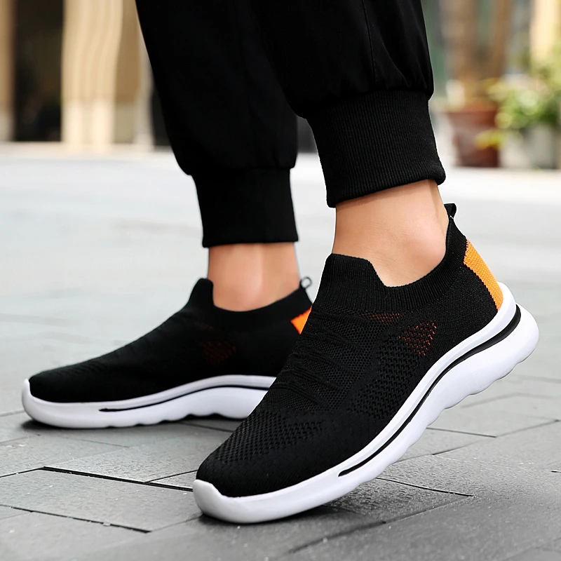 Туфли без шнуровки мужские лоферы дышащие уличные прогулочные туфли с