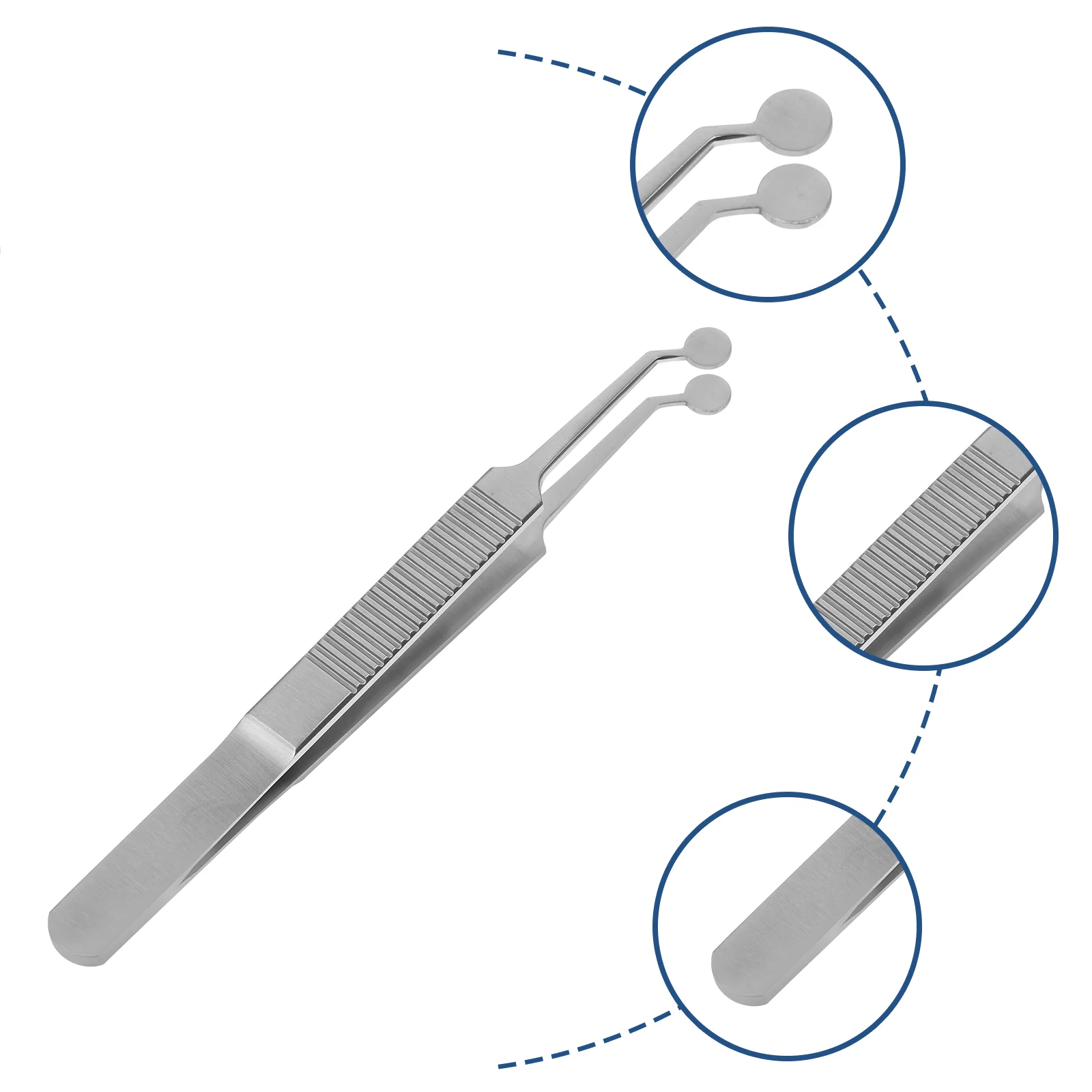 

Meibomian Gland Expressor Round Tip Stainless Steel Eyelid Massage Tweezer