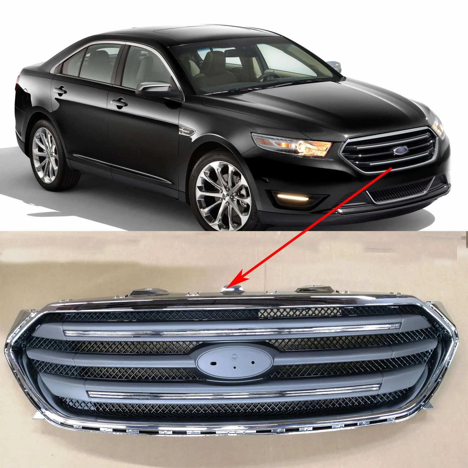 Большие автомобильные кузовные системы решетка переднего бампера хромированные