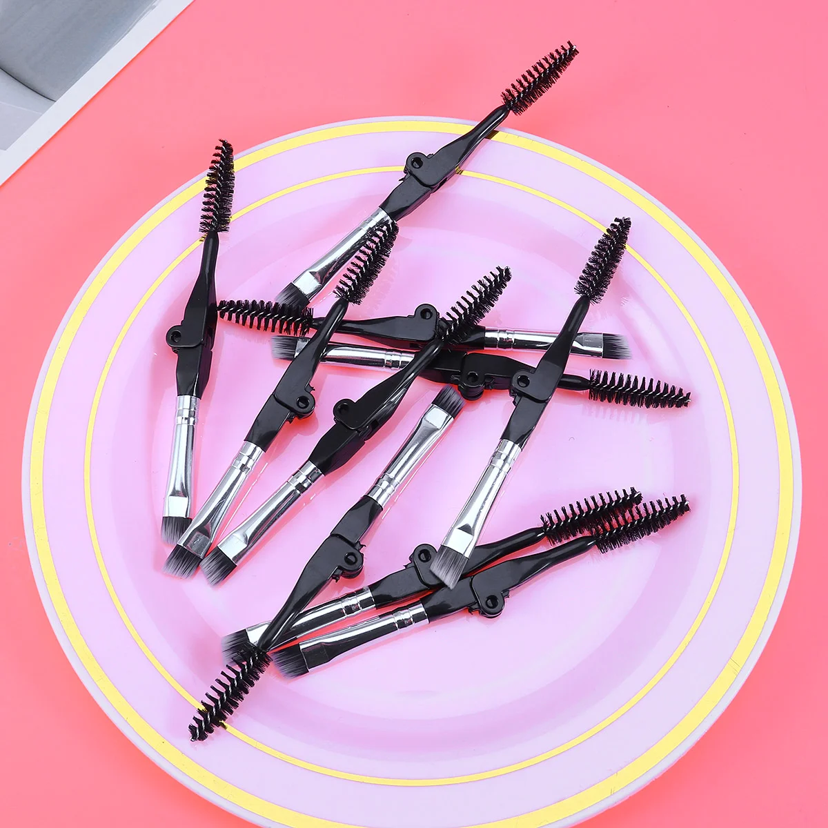 

10PCS Foldable Brush and Spoolie Brush Brush Mascara Brushes Grooming Brush Tool for
