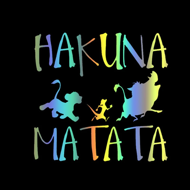 

Various Colors Car Stickers Vinyl Decal Hakuna Matata Animal Motorcycle Decorative Accessories