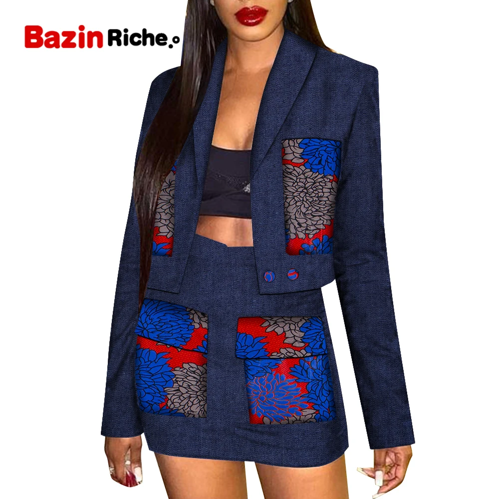 Африканский комплект из 2 предметов Рождественская Сексуальная женская короткая