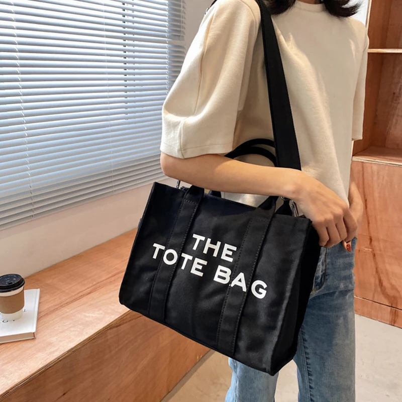 Chic Travel Tote Bag Canvas Women Fashion Classic Designer Shoulder Bags Ladies Casual Crossbody Bags Large Shopping Bags