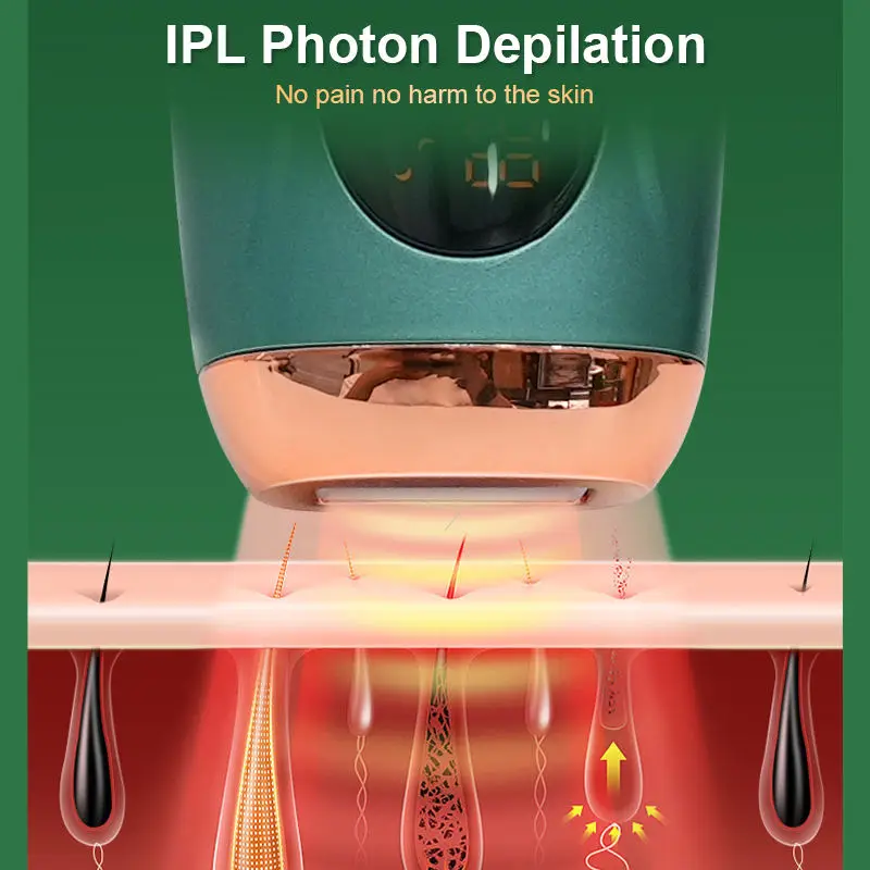 Лазер для удаления волос IPL 999999 Перманентный безболезненный эпилятор Flashes