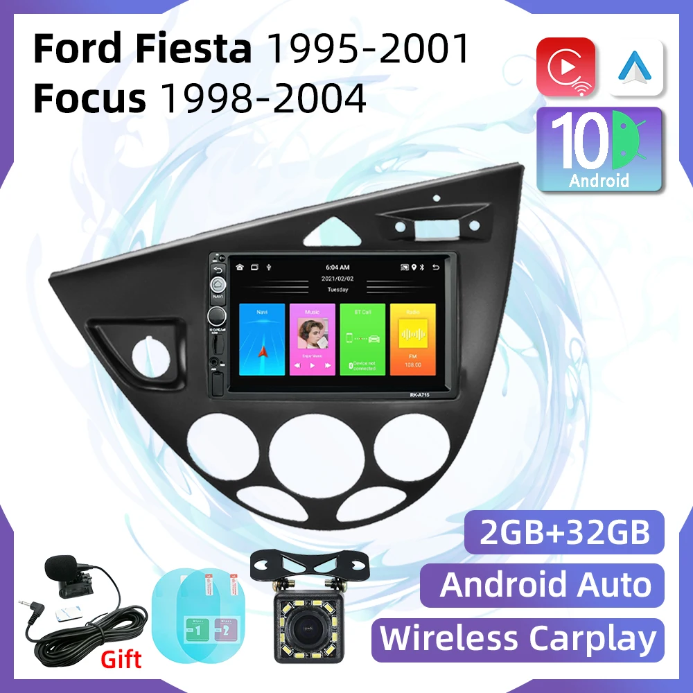 

Car Radio 2 Din Android Stereo for Ford Fiesta 1995-2001 Focus 1998-2004 Car Multimedia Player Carplay Auto Autoradio Navigation