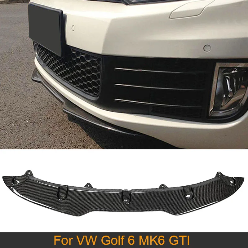 

Carbon Fiber Car Front Bumper Lip Chin Spoiler For VW Golf 6 VI MK6 GTI Bumper 2010-2013 Front Bumper Lip Chin Spoiler 2 Styles