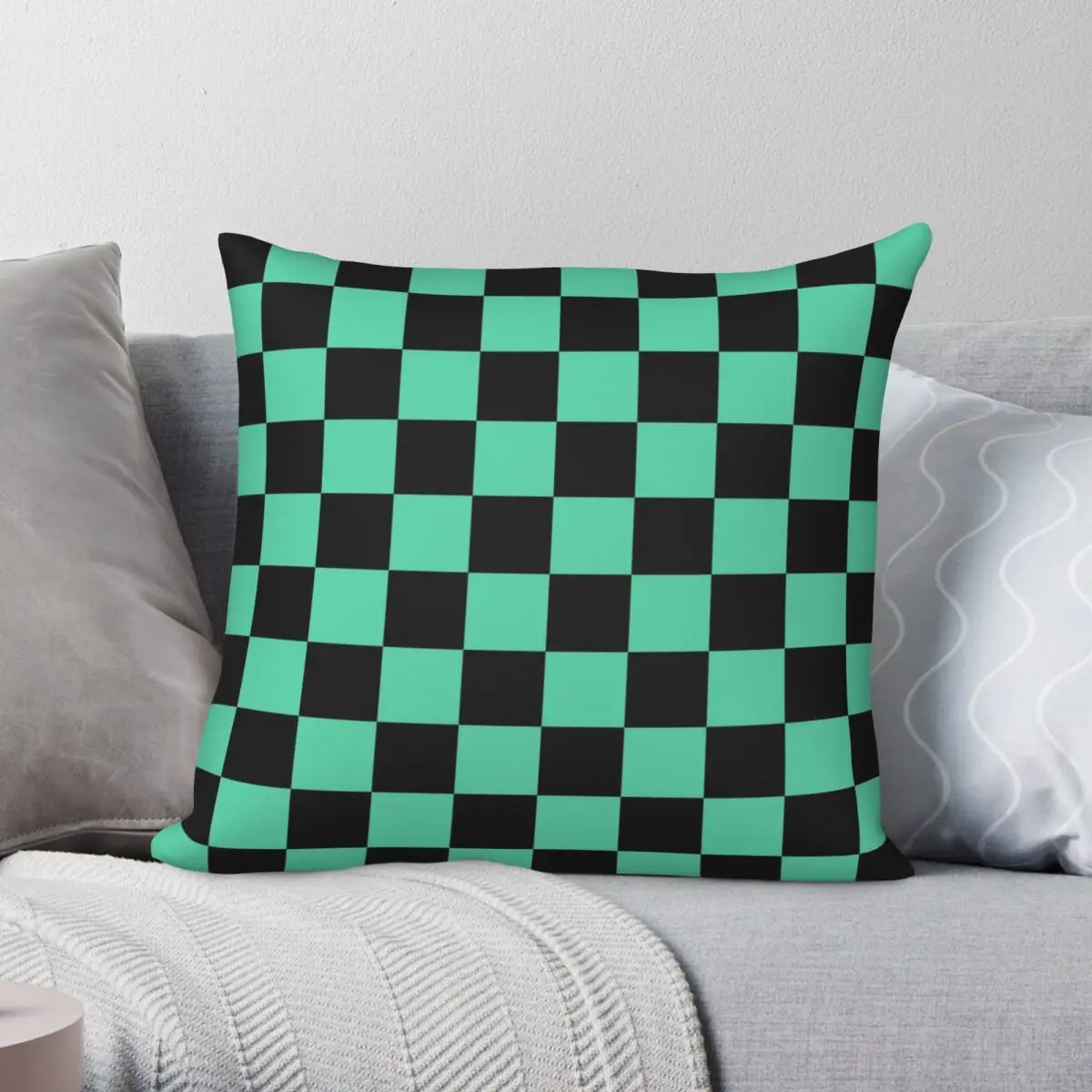 

Tanjirou Kamado шаблон убийца демонов квадратная Подушка Чехол из полиэстера льняной бархатной декоративной подушки Чехол для дивана наволочка