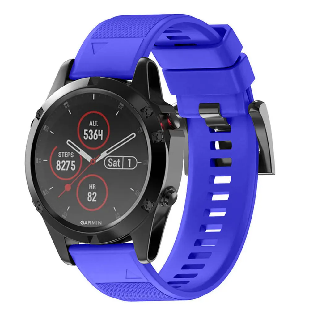 Силиконовый ремешок для наручных часов Garmin Fenix 5S 6S 5 6 5X 6X Pro Plus 3 HR браслет умных