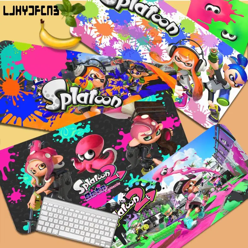 

Pearl Switch Splatoon 2 Mousepad Hot Rubber Mouse Durable Desktop Mousepad Size for large Edge Locking Game Keyboard Pad