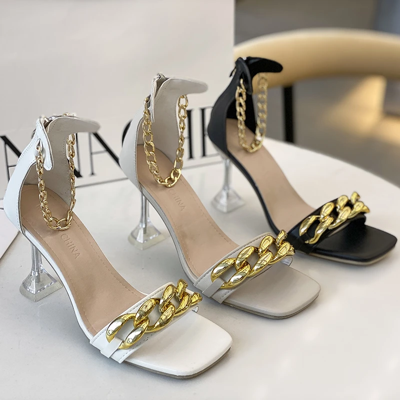 

Sandals Women's Summer 2022 New Hollow Shoes All-match Fashion One-word Buckle High-end Design Sense Stiletto High-heeled Shoes