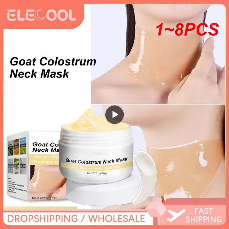 

1~8PCS 100g Neck Lines Remover Cream Goat Milk Neck Mask Firming Moisturizing Anti Wrinkle Shape Skin Whitening Rejuvenation
