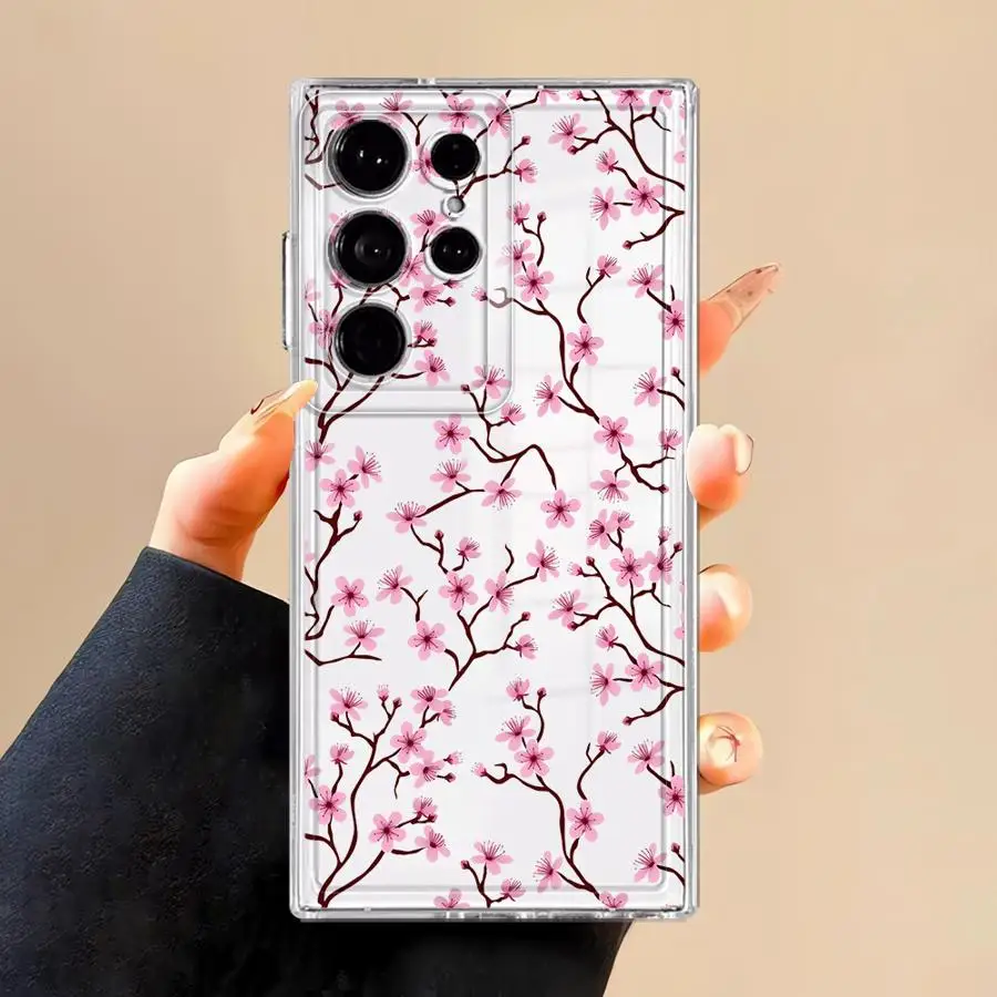 Креативный чехол с цветами персика для Samsung Galaxy S26 S24 S23 Ultra S21 Note 20 Ultra 10 S25 Edge S22 FE S20 Plus (art.: 3920da7e17be5) - 3920da7e17be5