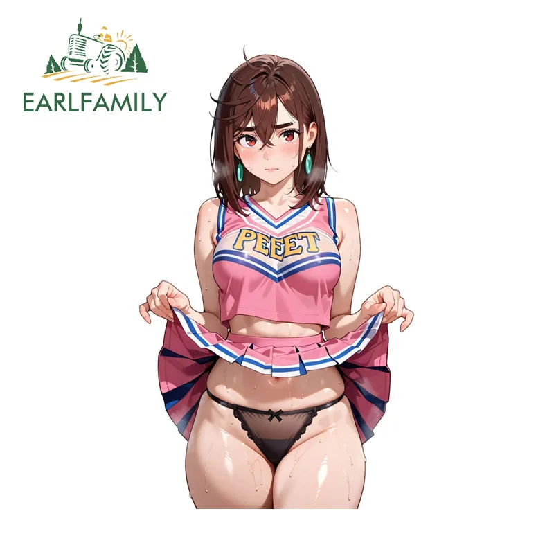 

EARLFAMILY Shy Cheerleader Momo Ayase автомобильные наклейки очаровательный персонаж аниме наклейки на лобовое стекло багажника идеальное украшение для гонок
