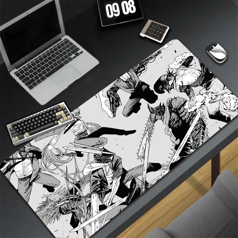 

Chainsaw man anime peripheral large anime peripheral mouse pad notebook gamer computer desktop non-slip keyboard game accessorie