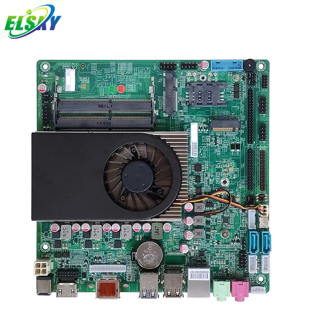 Hot Sale ELSKY 10th Gen Industrial Mini ITX DDR4 Motherboard Core i3 i5 i7 10510U HD-MI DP VGA 2*SATA3.0/1*MSATA3.0/1000M lan