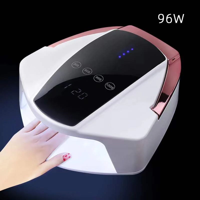

96W Big Size Rechargeable Nail Lamp with Handle Wireless Gel Polish Dryer LED Light for Nails Cordless Nail UV LED Lamp