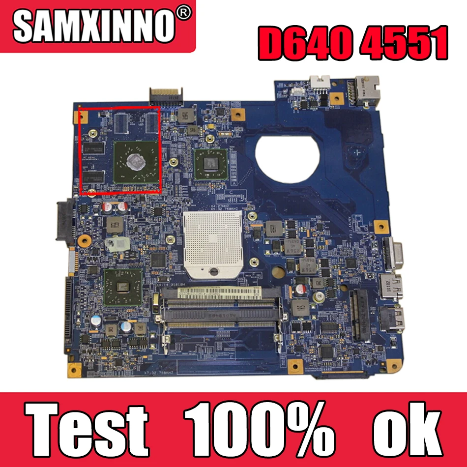 

Материнская плата для ACER macro D640 4551 4551G AMD, независимая материнская плата MBPU501001 48,4 hd01.031