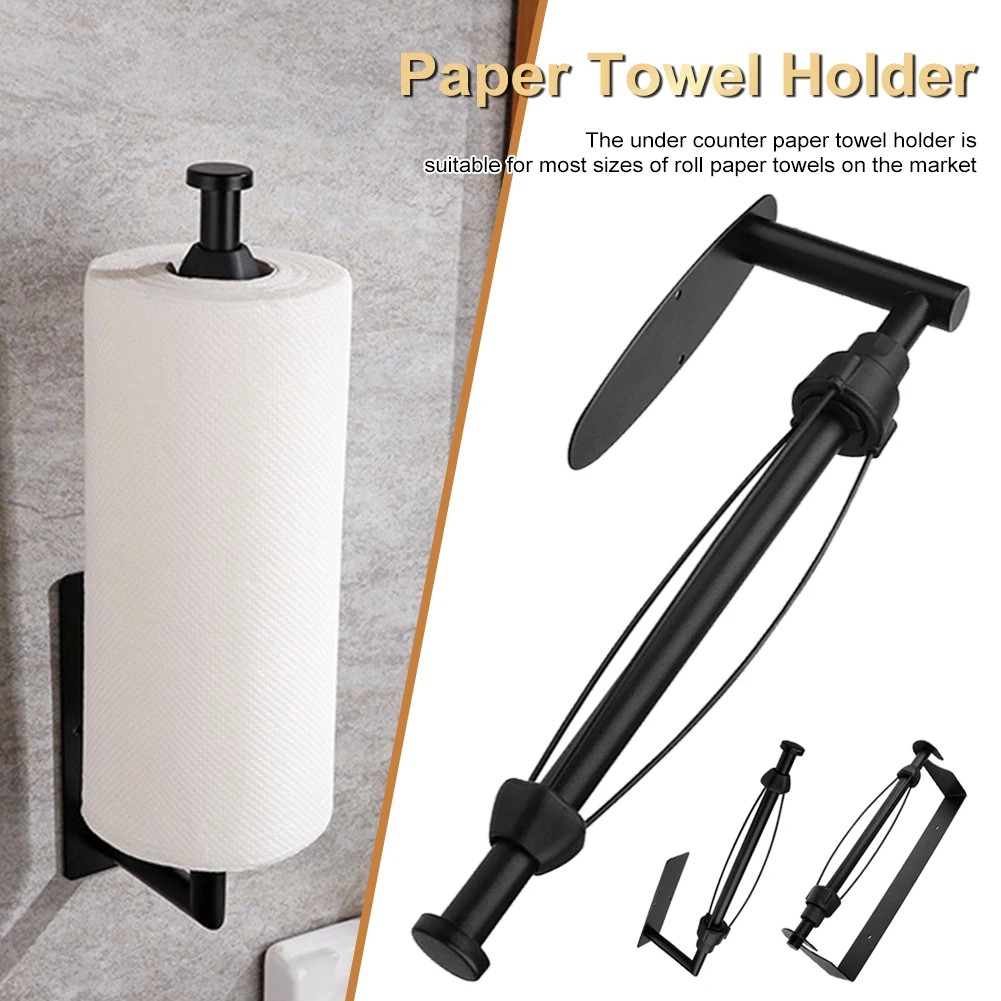 

Bathroom Toilet Paper Roll Towel Holder Single Hand Operate Paper Towel Holder Wall Shelf With Damping Effect For Kichen Fixture