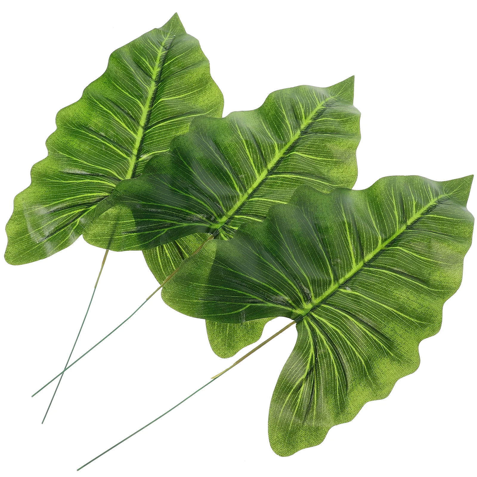 3 шт. искусственные листья зеленые растения цветочная композиция тропическая