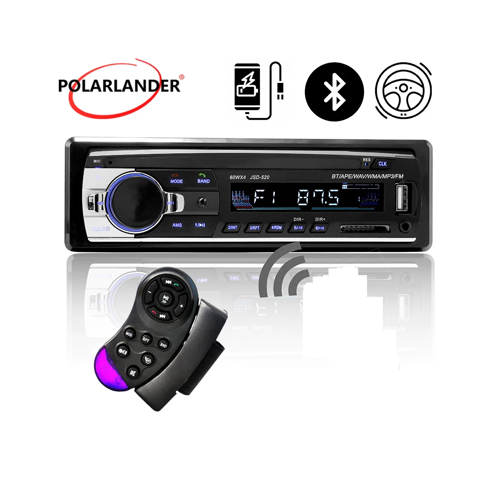 

1 Din Car Radio USB SD Card AUX FM Radio 12V MP3 Player Bluetooth Hands-free Stereo Receiver