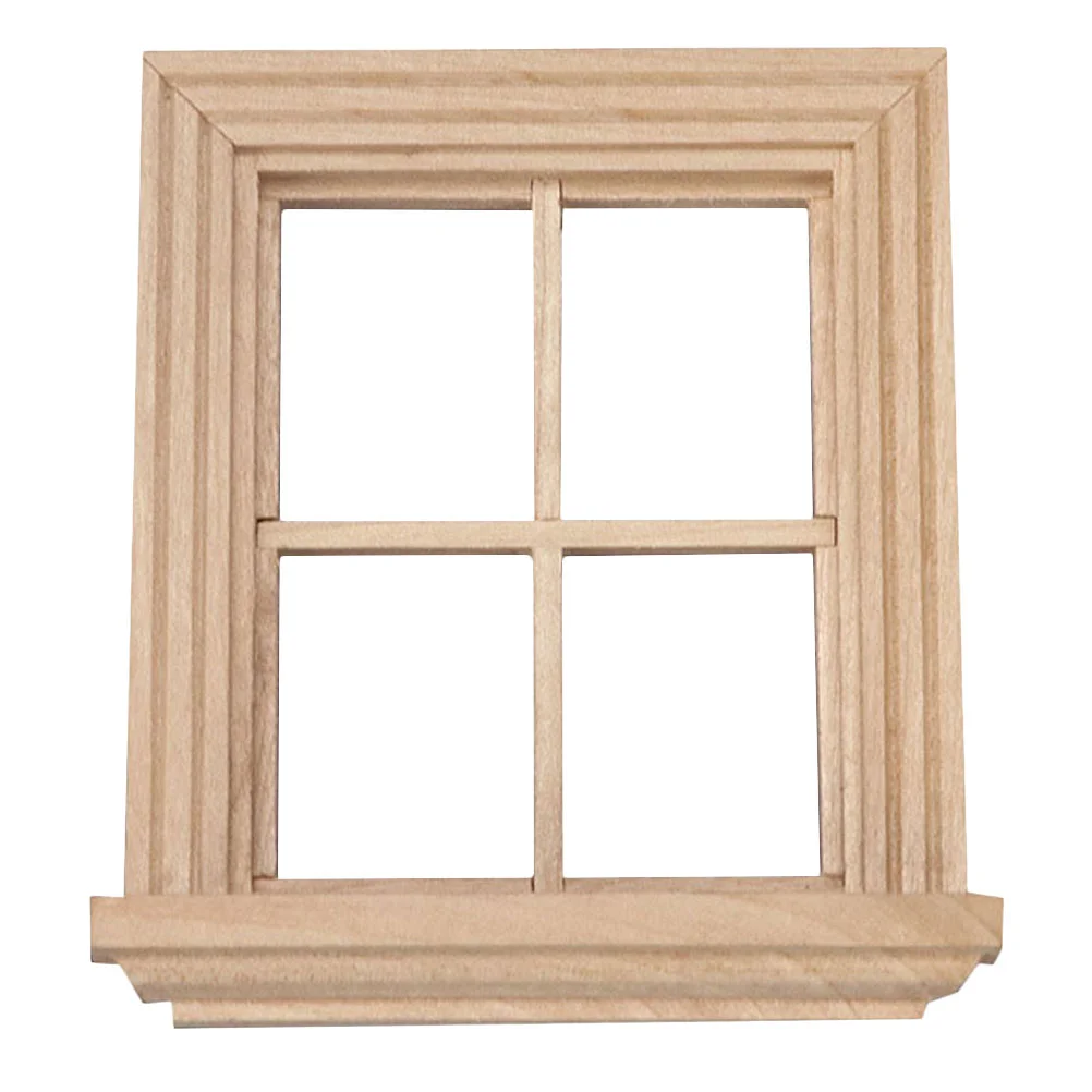 

Window Miniature Windows Furniture House Wooden Frame Toy Craft Scale 12 Mini Model Shutters Tiny Toys Accessories Box Shingles