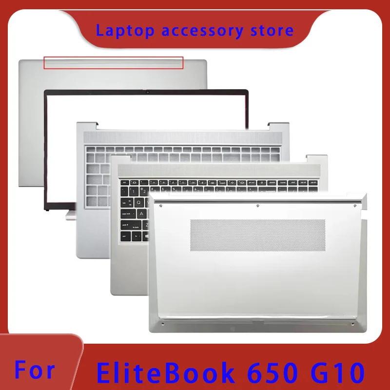 Фото Подходит для ноутбука EliteBook 650 G10: верхняя крышка ЖК-экрана, рамка экрана, подставка для рук, нижняя крышка, клавиатура, петли, серебристые крышки ABCD №1