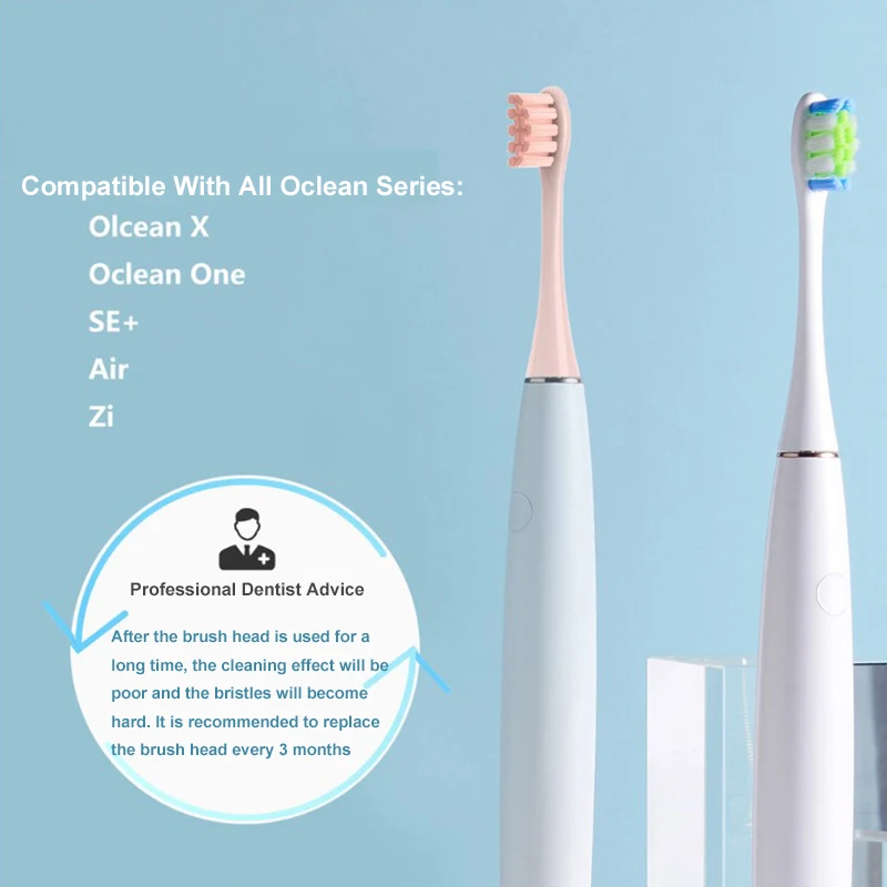 10PCS for Oclean X/ X PRO/ Z1/ F1/ One/ Air 2 /SE Replacement Brush Heads Soft DuPont Bristle Nozzles Sonic Electric Toothbrush enlarge