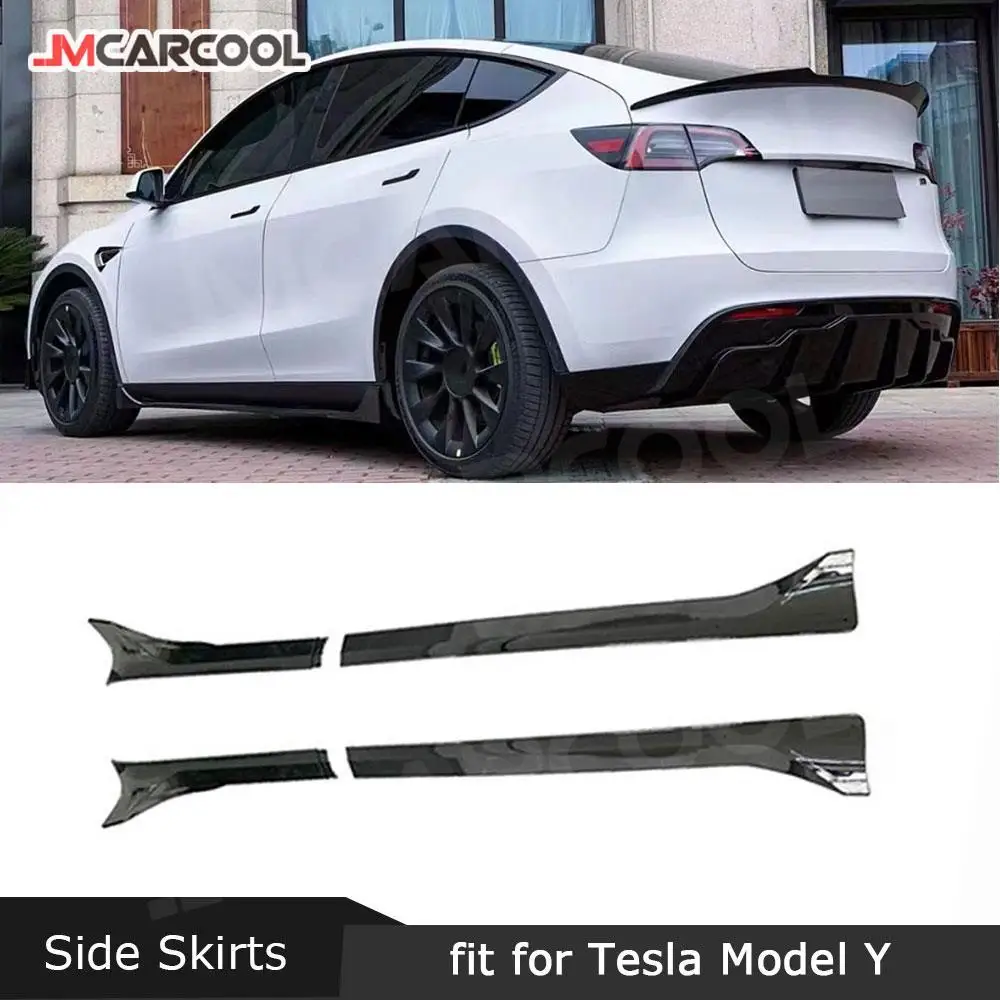 

Carbon fiber/ABS Side Skirts Extension for Tesla Model Y 2021+ Body Panel Lip Splitter Winglet Aprons