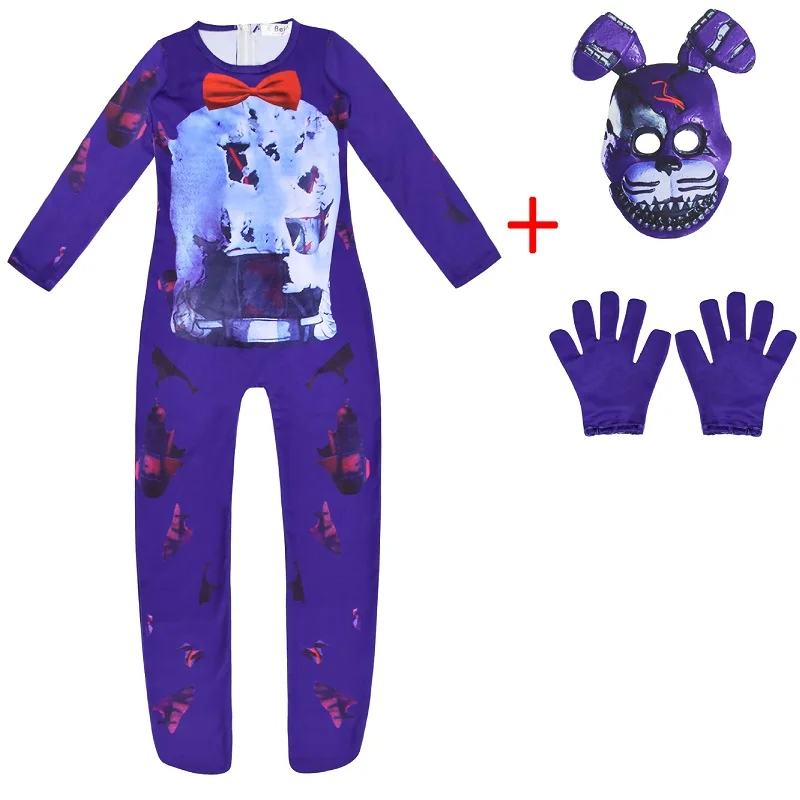 Детский костюм Фредди Fnaf Забавный супергероя для мальчиков и девочек