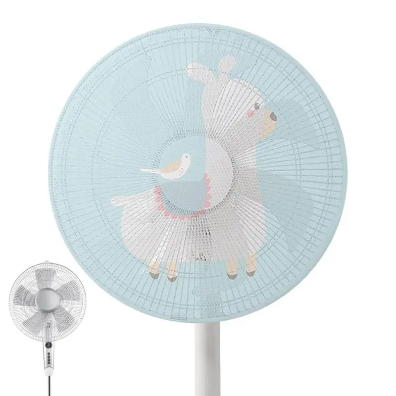

Cartoon Animal Fan Dust Cover Safety Protection Net Cover Dustproof Mesh Nets Children Anti-Pinch Bag Fan Accessories Home Decor
