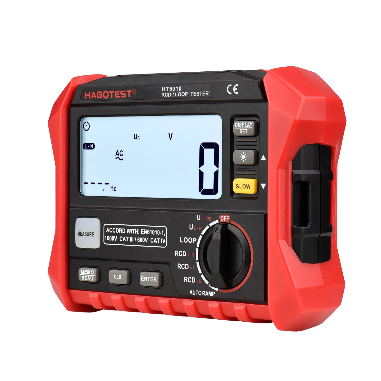 Цифровой измеритель сопротивления тестер переключателя утечки RCD/тестер контура