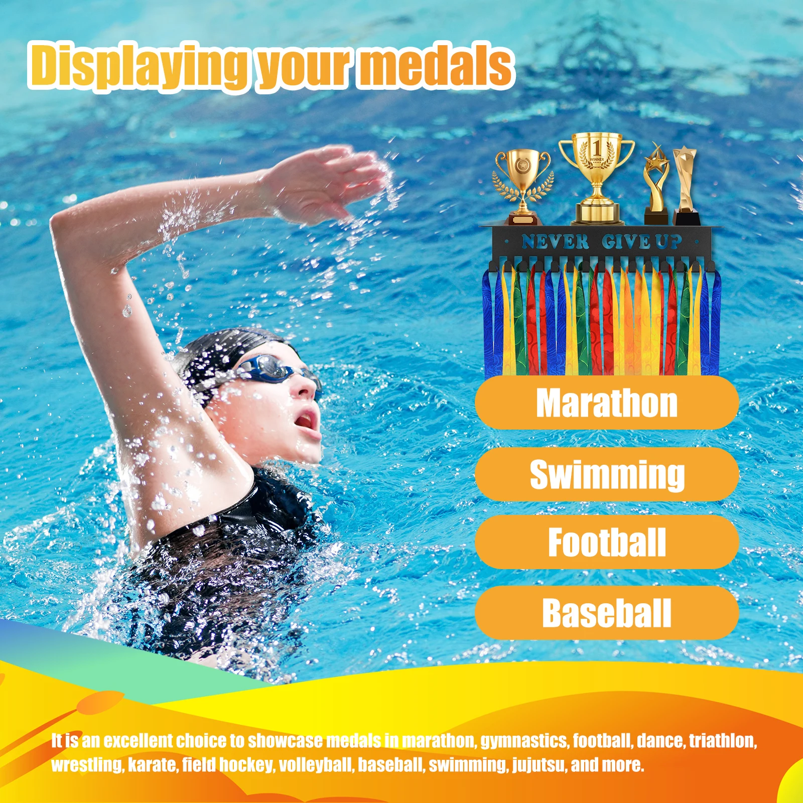 Металлическая Вешалка Для Медалей Настенная Железная Стойка Трофеев