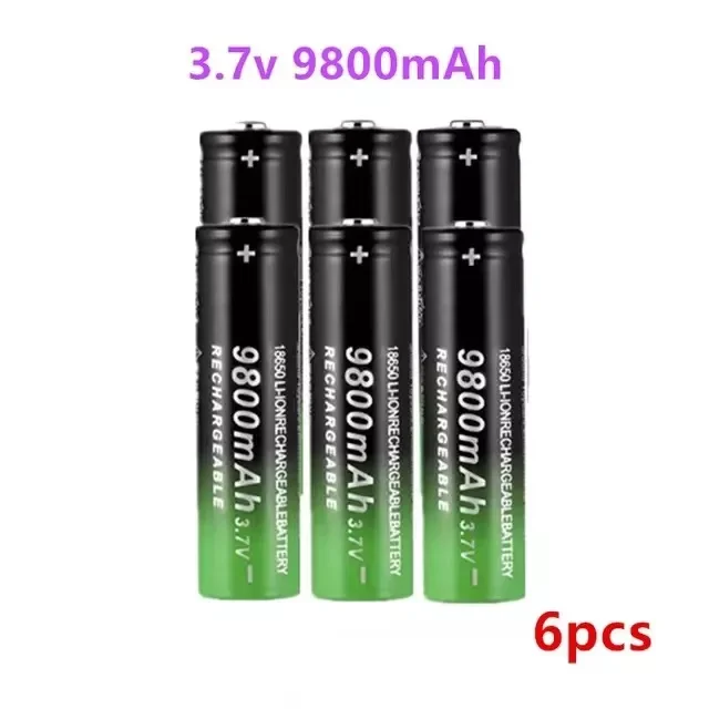 

100% New 18650 Battery High Quality 9800mAh 3.7V 18650 Li-ion batteries Rechargeable Battery For Flashlight Torch