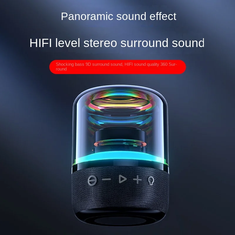 

Bluetooth Speaker Transparent Dazzle Heavy Subwoofer Portable Mini Home Card Mobile Phone Small Stereo