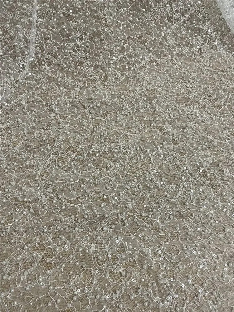 Высококачественные тяжелые бусины с жемчугом французская вышивка шантильи