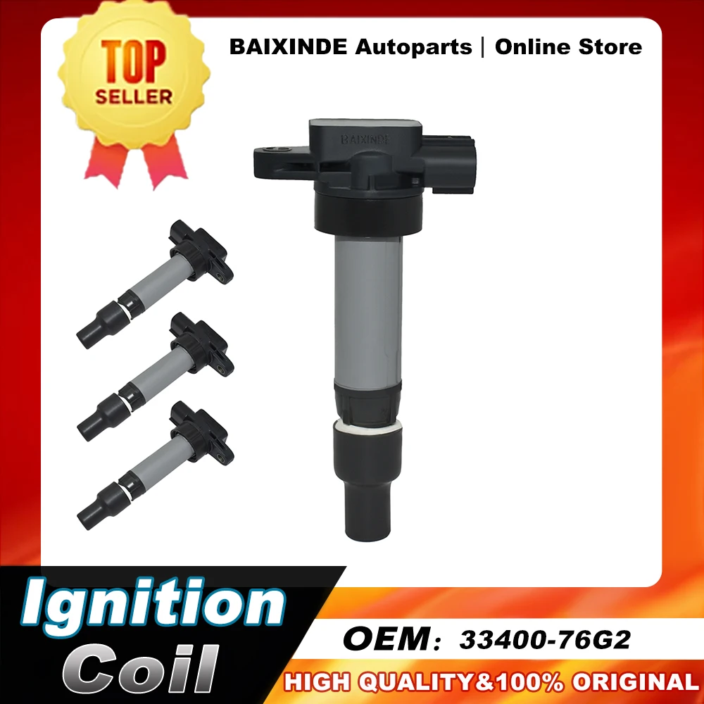 Фото 33400-76G2 1/4 шт. Катушка зажигания 33400-76G2 33400-76G21 099700-095 для Suzuki Carry EVER-Y DA64V Wagon R №1