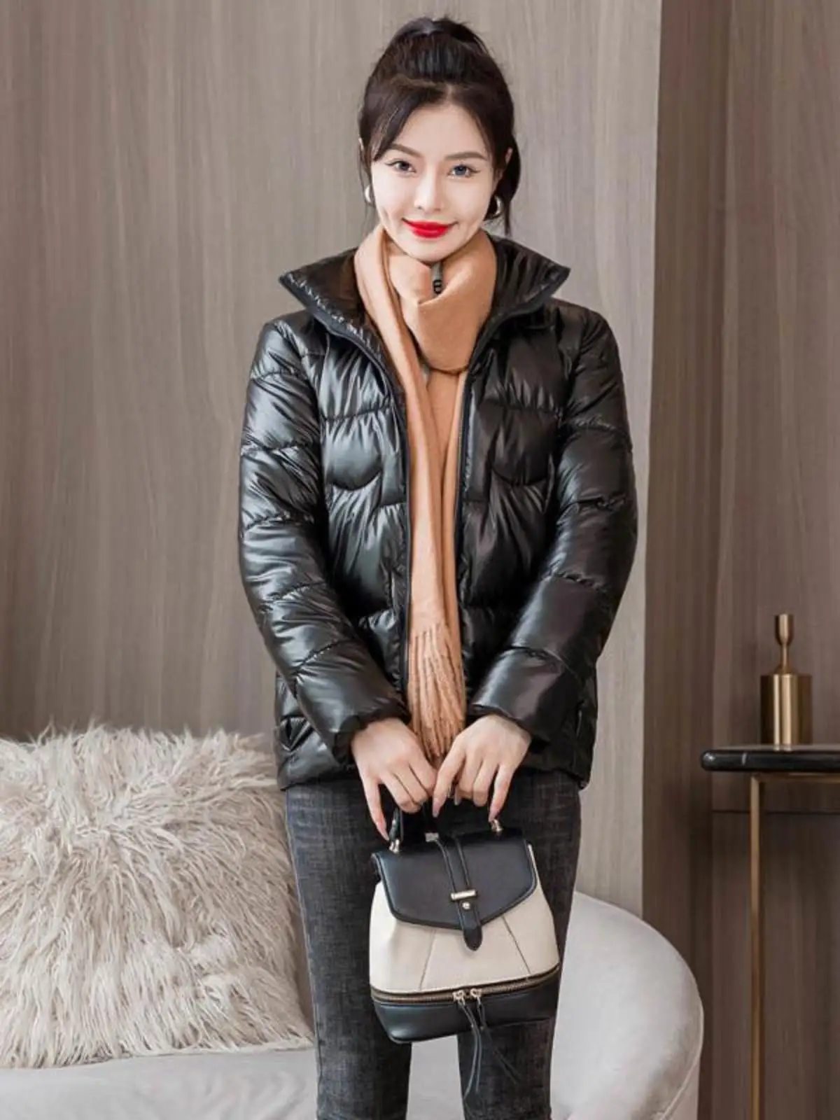 2024 Autumn and Winter New down Jacket Cotton-padded Clothes Women Short Korean Sle Plus size Loose Middle-aged Dress...
